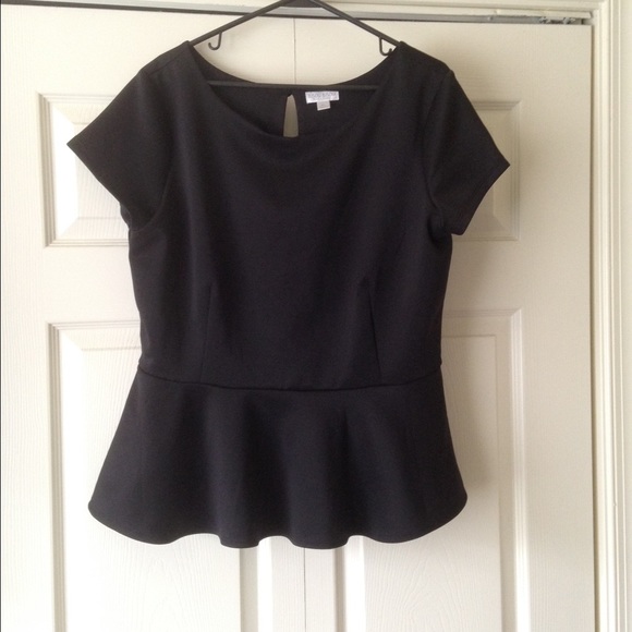 Black peplum top