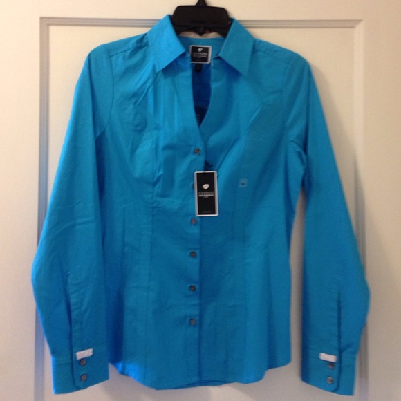 Blue button down Express shirt