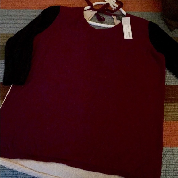 NWT sz M Market & Spruce color block sweater.
