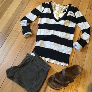 Blue/grey striped HCO sweater