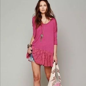 Free People Top Beach Cover in Dusty Rose