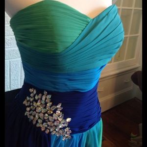 Colorblock formal dress