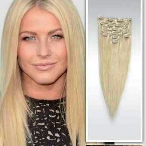 Blonde  clip in extensions 22"