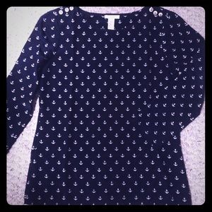 J Crew Anchor blouse-Size 00 petite