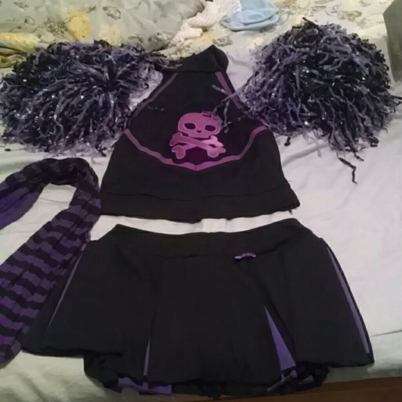 Goth Cheerleader Halloween Outfit