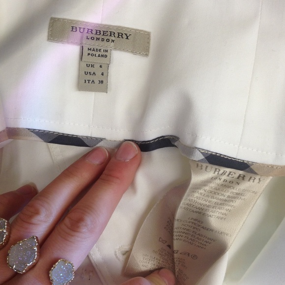 Burberry outfit with Betsey Johnson necklace. - Picture 3 of 4