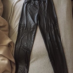 Leather Cross Pants
