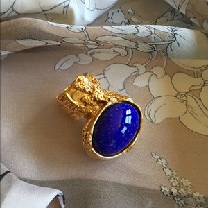 Authentic Yves Saint Laurent YSL Arty Ring Blue
