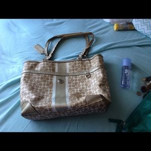 Authentic coach bag with matching change purse