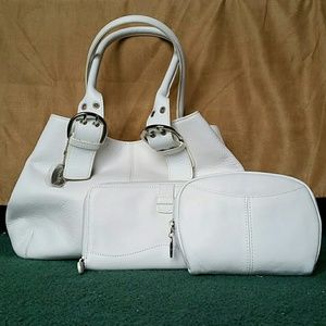 Tignanello White Leather Purse