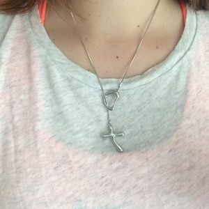 ❌SOLD❌Heart and Cross necklace