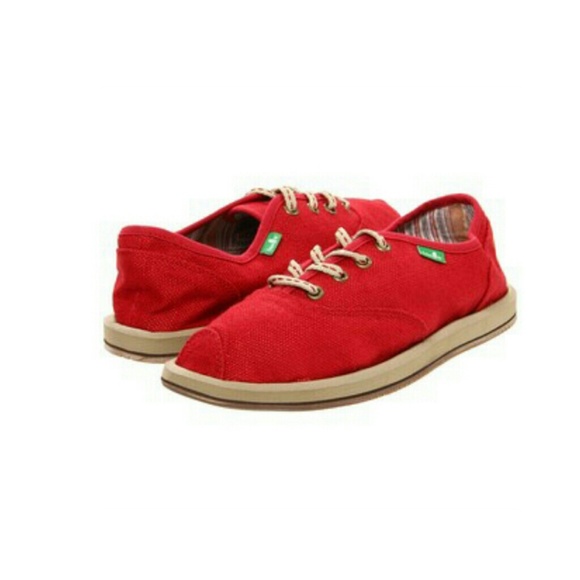 Sanuk Red Mason Sneakers