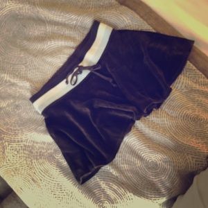 Juicy Couture Brown Velour A-line skirt