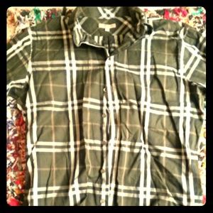 Plaid Mens Button Up
