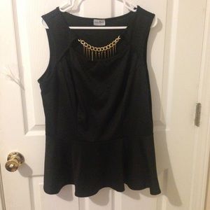 Spiked peplum top