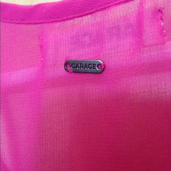 Studded Flowy pink chiffon tank - Picture 3 of 3