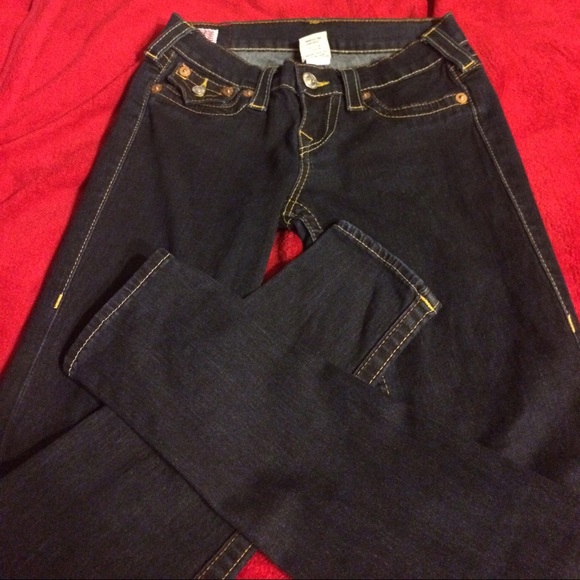 True religion dark denim skinny jeans