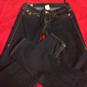 True religion dark denim skinny jeans