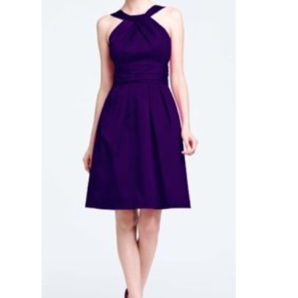 David's Bridal Lapis purple dress