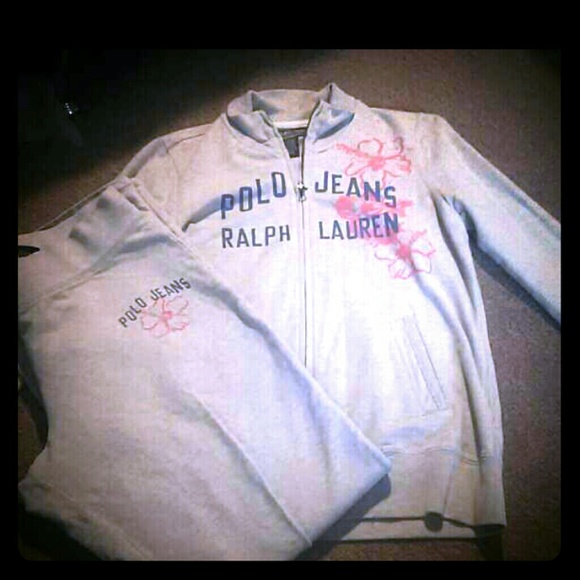 Gray Polo jeans sweat suit