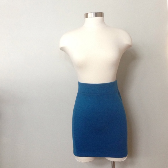 Blue mini skirt