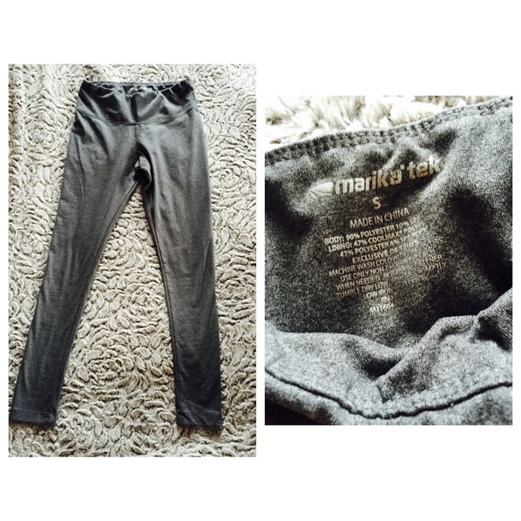 Grey skinny workout pants