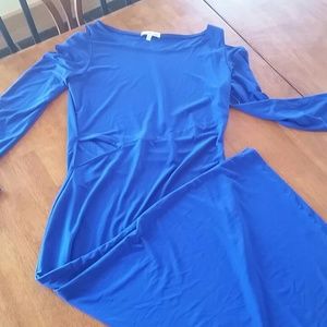 Royal blue cut out dress