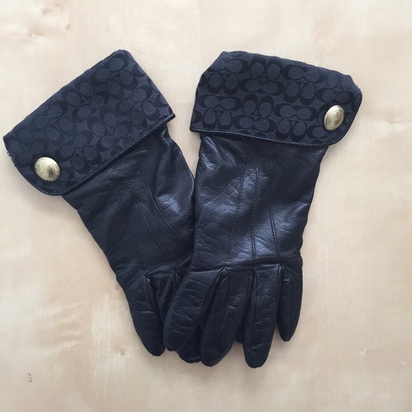 Authentic COACH leather gloves