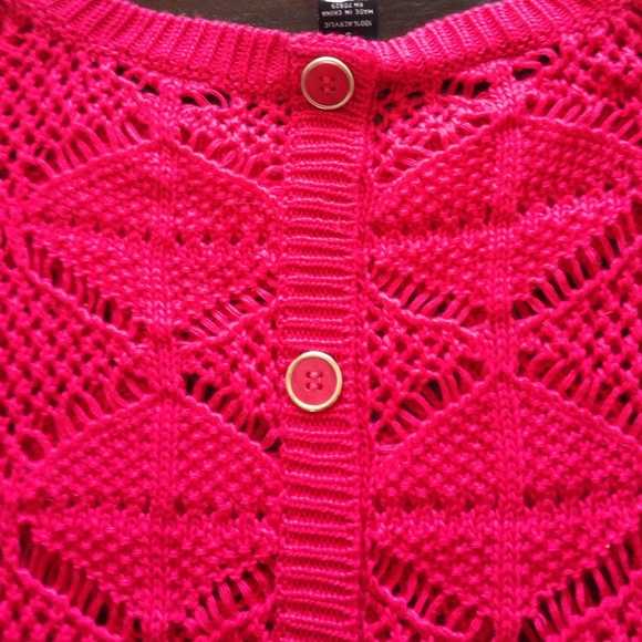 NWT Hot Pink Short Sleeve Sweater - S - Picture 3 of 3