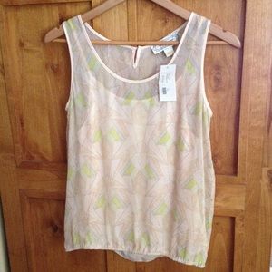 Beyond Vintage Celeste Penny Tank. Peach NEW XS