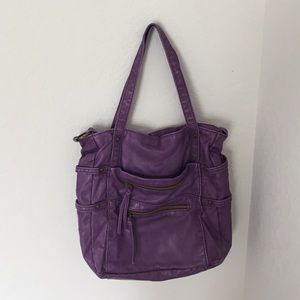 Purple Cross Body Tote
