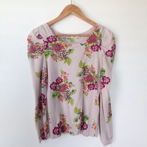 Anthropologie | Lightweight Floral Sweater