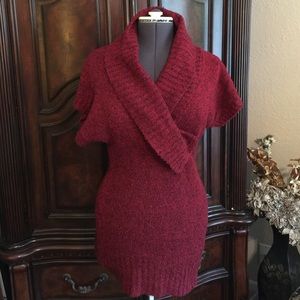 Beautiful Red Short Sleeve Sweater