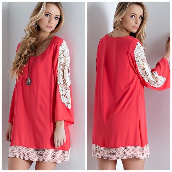 2 a T Boutique  Dresses & Skirts - ❌SOLD OUT ❌ Coral lace shift dress