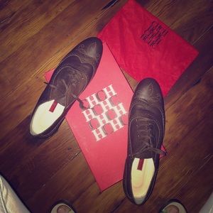 Carolina Herrera Oxford flats, brown