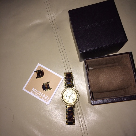Michael Kors Gold and brown toned watch