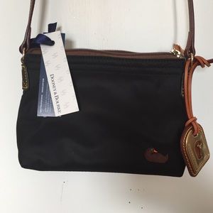 Black and brown Dooney & Bourke cross body bag