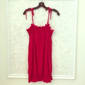 Norma Kamali red bubble dress