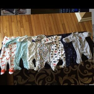 Newborn boy sleepers multicolored