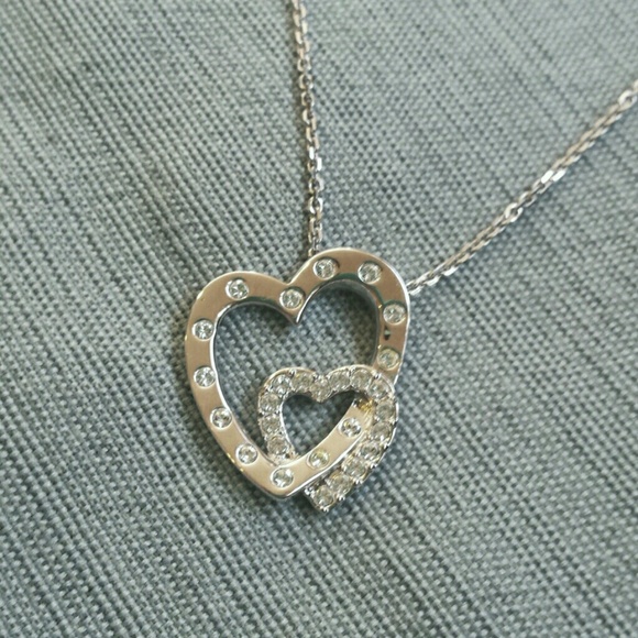 Swarovski entwined heart pendant and chain.