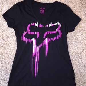 Black and purple fox tshirt