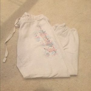 Cream sweatpants