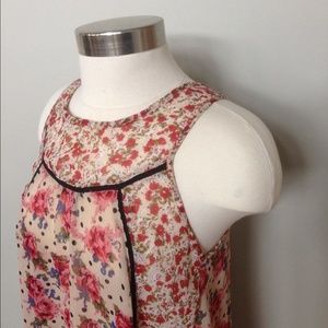 Flower print sheer dress