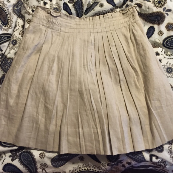 Jcrew Pleated Linen Skirt NWT!!