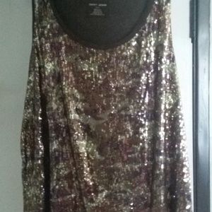 DKNY camouflage print tank