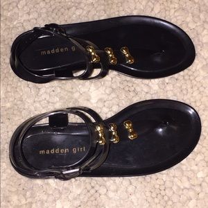 Steve madden's Madden Girl black jelly sandals