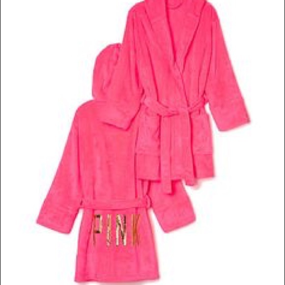 Victoria's Secret pink plush robe