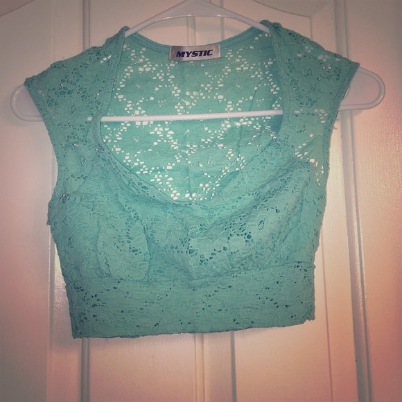 Mint green crop top