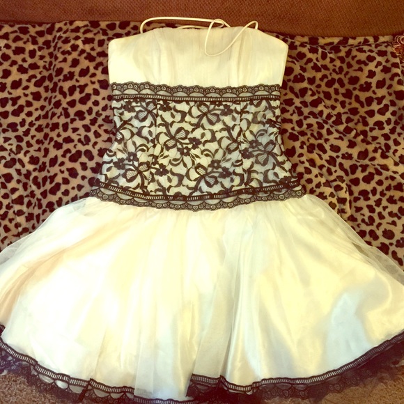 Creame White, Black Lace Dress Any Occasion