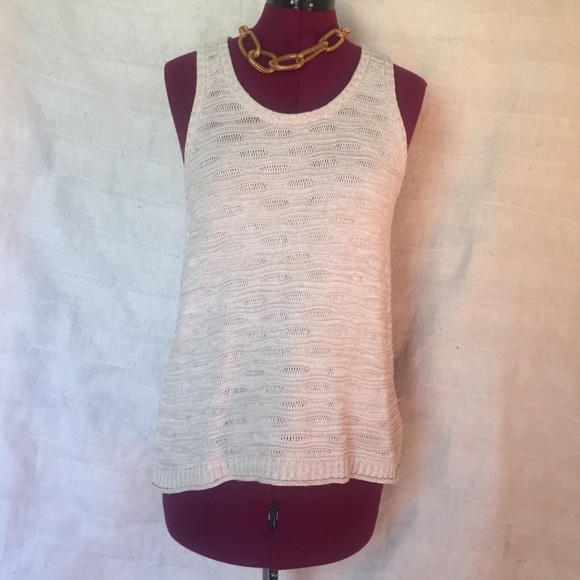 Beige knit tank